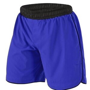 ROAR-INT MMA Boxing Shorts, Blue Athletic Shorts